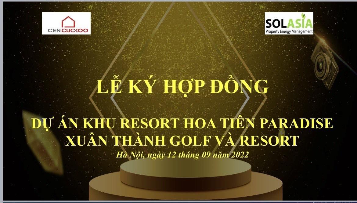 LỄ KÝ KẾT CUNG CẤP DỊCH VỤ QLVH KHU RESORT HOA TIÊN PARADISE HÀ TĨNH